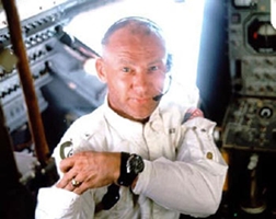 Buzz Aldrin in the Lunar Module
